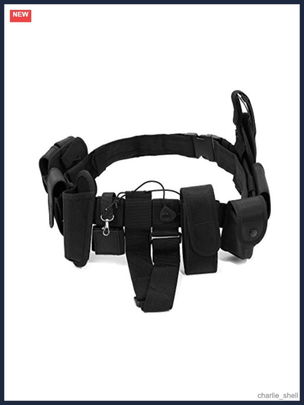 Men's Nylon Duty Belt Law Enforcement Security Guard 10 Pouches Holster
